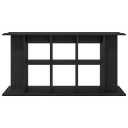 Support pour aquarium chêne noir 120x40x60 cm bois d'ingénierie 