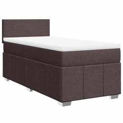 Sommier à lattes de lit avec matelas Marron foncé 90x200 cm 