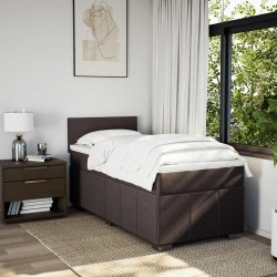 Sommier à lattes de lit avec matelas Marron foncé 90x200 cm 