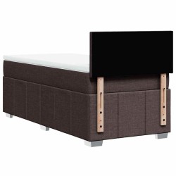 Sommier à lattes de lit avec matelas Marron foncé 90x200 cm 