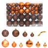 Boules de Noël 100 pcs marron 3 / 4 / 6 cm 