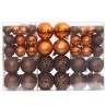 Boules de Noël 100 pcs marron 3 / 4 / 6 cm 