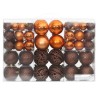Boules de Noël 100 pcs marron 3 / 4 / 6 cm 
