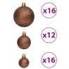 Boules de Noël 100 pcs marron 3 / 4 / 6 cm 