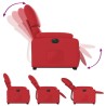 Fauteuil inclinable électrique rouge similicuir 