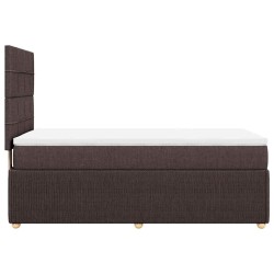 Sommier à lattes de lit avec matelas Marron foncé 100x200 cm 