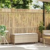 Banc de jardin avec coussin beige 110x30x40,5 cm résine tressée 