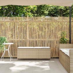 Banc de jardin avec coussin beige 110x30x40,5 cm résine tressée 