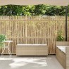 Banc de jardin avec coussin beige 110x30x40,5 cm résine tressée 