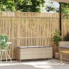 Banc de jardin avec coussin beige 110x30x40,5 cm résine tressée 