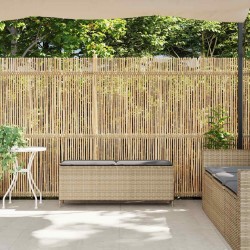 Banc de jardin avec coussin beige 110x30x40,5 cm résine tressée 