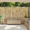 Banc de jardin avec coussin beige 110x30x40,5 cm résine tressée 