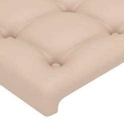 Tête de lit avec oreilles Cappuccino 163x23x78/88 cm Similicuir 