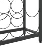 Casier à bouteilles de 57 bouteilles noir 34x18x200cm fer forgé 