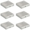 Bouchons de poteau de clôture 6 pcs Métal galvanisé 81x81 mm 