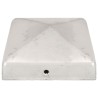 Bouchons de poteau de clôture 6 pcs Métal galvanisé 81x81 mm 