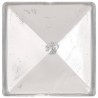 Bouchons de poteau de clôture 6 pcs Métal galvanisé 81x81 mm 