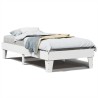 Cadre de lit sans matelas blanc 90x200 cm bois de pin massif 