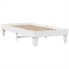 Cadre de lit sans matelas blanc 90x200 cm bois de pin massif 