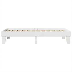 Cadre de lit sans matelas blanc 90x200 cm bois de pin massif 