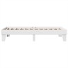 Cadre de lit sans matelas blanc 90x200 cm bois de pin massif 