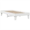 Cadre de lit sans matelas blanc 90x200 cm bois de pin massif 