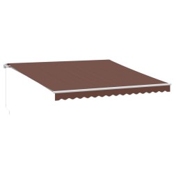 Auvent manuel rétractable marron 400x350 cm 