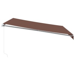 Auvent manuel rétractable marron 400x350 cm 