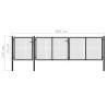 Portail de jardin Acier 400 x 75 cm Anthracite 