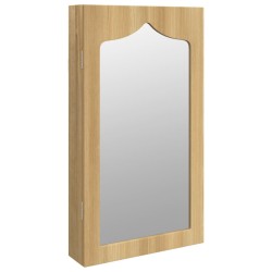 Armoire à bijoux avec miroir murale 37,5x10x67 cm 