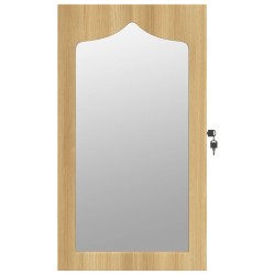 Armoire à bijoux avec miroir murale 37,5x10x67 cm 