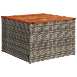 Salon de jardin 5 pcs avec coussins gris résine tressée 