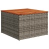 Salon de jardin 5 pcs avec coussins gris résine tressée 