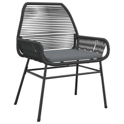 Ensemble à manger de jardin et coussins 5 pcs noir rotin verre 