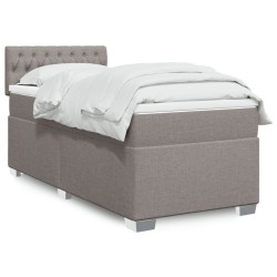 Sommier à lattes de lit avec matelas Taupe 90x190 cm Tissu 