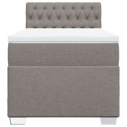 Sommier à lattes de lit avec matelas Taupe 90x190 cm Tissu 