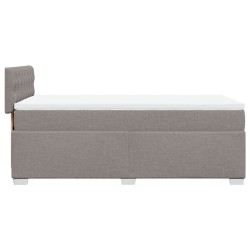 Sommier à lattes de lit avec matelas Taupe 90x190 cm Tissu 