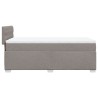 Sommier à lattes de lit avec matelas Taupe 90x190 cm Tissu 