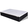 Chaise longue double avec coussin Résine tressée Noir 