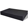 Chaise longue double avec coussin Résine tressée Noir 