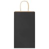 Sacs en papier 50 pcs avec poignées noir 21x11x36 cm 