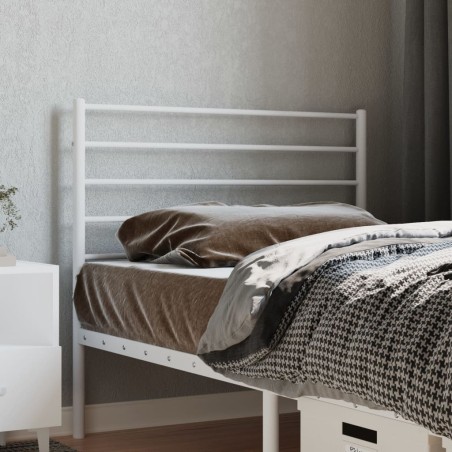Tête de lit métal blanc 75 cm 
