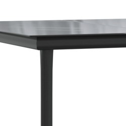 Ensemble à manger de jardin 7 pcs noir textilène et acier 