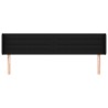 Tête de lit avec oreilles Noir 183x16x78/88 cm Tissu 