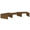 Support de moniteur Marron miel 60x24x10,5cm Bois de pin solide 
