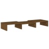 Support de moniteur Marron miel 60x24x10,5cm Bois de pin solide 