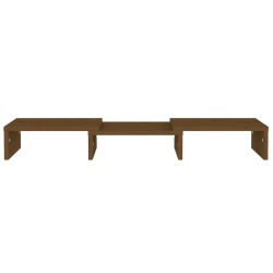 Support de moniteur Marron miel 60x24x10,5cm Bois de pin solide 