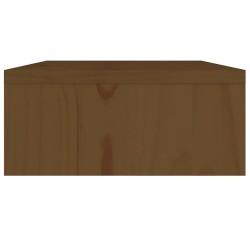 Support de moniteur Marron miel 60x24x10,5cm Bois de pin solide 
