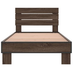 Cadre de lit sans matelas chêne marron 100x200 cm 