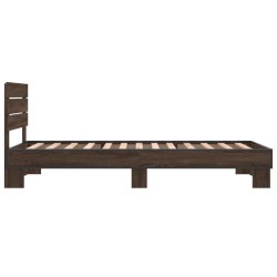 Cadre de lit sans matelas chêne marron 100x200 cm 